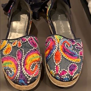 Stuart Weitzman embroidered shoes